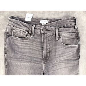 Good American Skinny Jeans Size 8 29 Grey High Rise Stretch Denim Asymmetrical